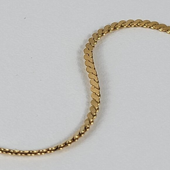 Vintage Gold-Tone Smoke Rhinestone White Faux Pearl Vine Necklace 18 In - Picture 8 of 11